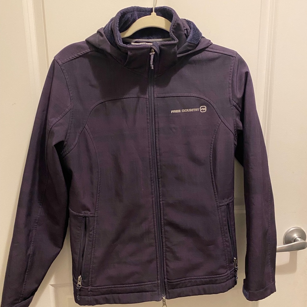 Free Country Faux Fur Lined Hooded Soft Shell Jacket